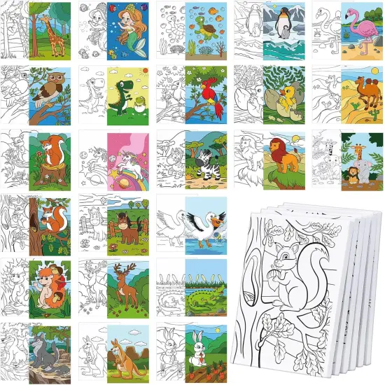 5x7Inch - 24 Pcs Pre Drawn Canvas for Painting for Kids Adults {1}