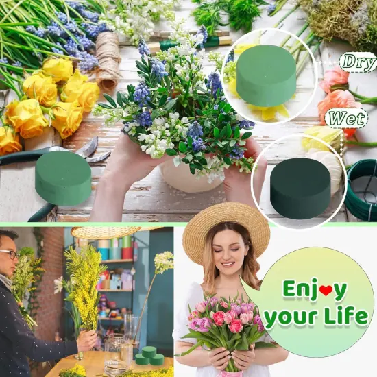 6 Pcs Round Floral Foam Blocks {4}