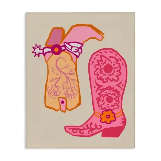 Stupell Industries Cowgirl Boots with Spur Canvas By Elizabeth Medley {1}