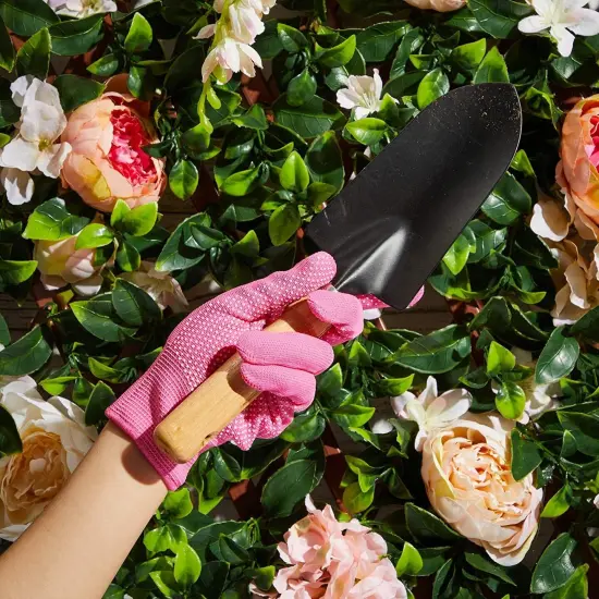 Juvale 6-Pairs Gardening Gloves for Women - Thorn Proof and Cut Resistant Outdoor Cotton Garden Work Gloves (3 Colors) {3}