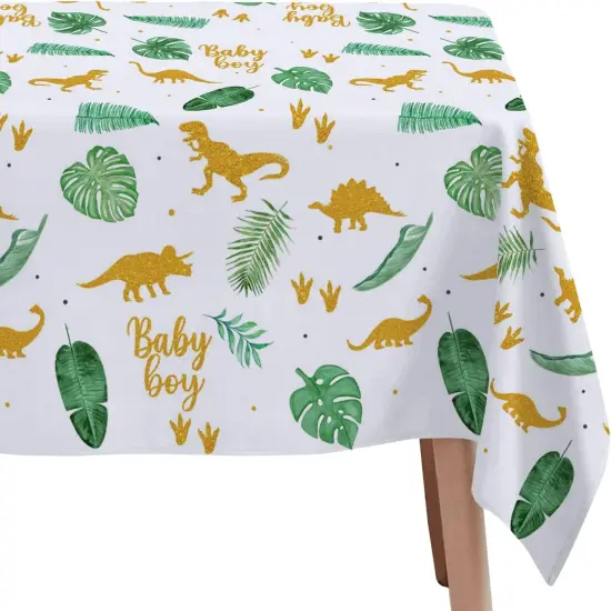 Jungle Theme Dinosaur Baby Shower Decorations Tablecloth {5}