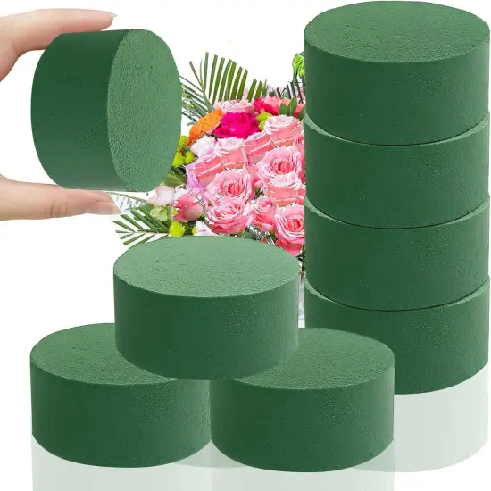 6 Pcs Round Floral Foam Blocks {1}