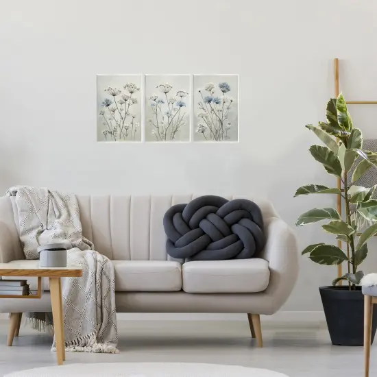 Stupell Industries Muted Dandelions & Wildflowers 3pc Wall Plaque Set By PATRICIA PINTO {2}