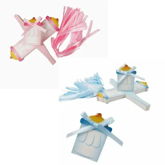 50 Pcs Baby Bottle Candy Boxes Shower Party Favors Pink {7}