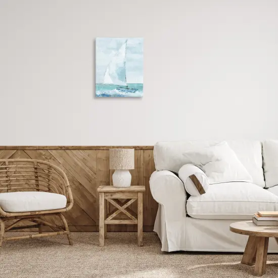 Stupell Industries Sailboat with Curved Mast Canvas By Carol Robinson {8}