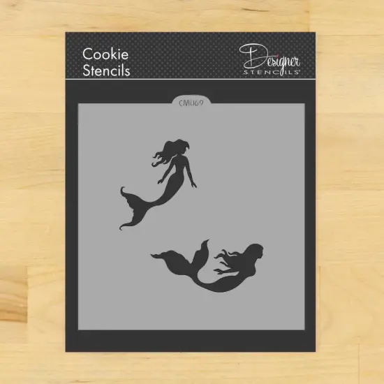 Mermaids Cookie & Craft Stencil | CM069 by Designer Stencils | Stencils for Royal Icing, Airbrush, Dusting Powder | {1}