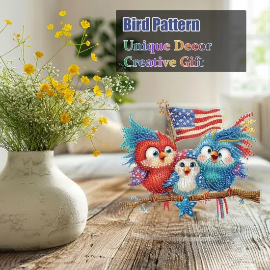 American Flag Diamond Art Ornament Kit {4}