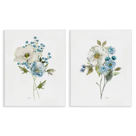 Stupell Industries Charming Mixed Blossom Florets 2pc Canvas Set By Livi Finn {1}