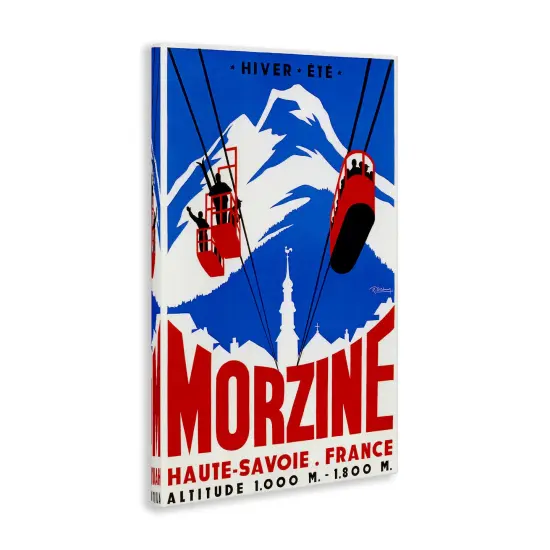 Stupell Industries Vintage Morzine Skiing Canvas By Vintage Lavoie {3}