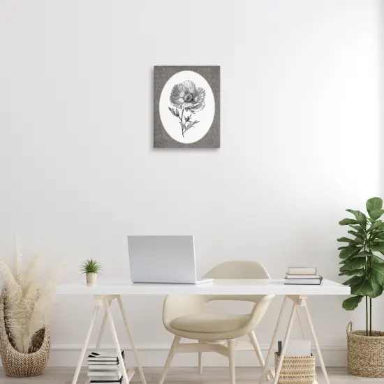 Stupell Industries Anemone Sprig Vignette Canvas By Lettered and Lined {2}