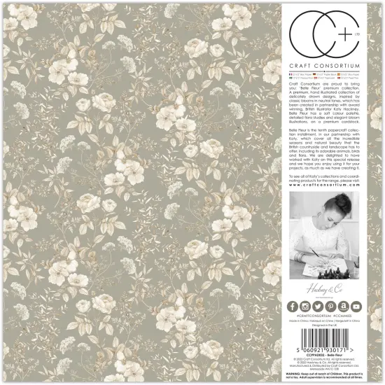 Craft Consortium Double-Sided Paper Pad 12"X12" 40/Pkg-Belle Fleur {3}
