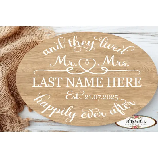 The Lived Happily Ever After Wedding Sign Black {4}