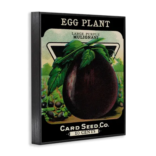 Stupell Industries Vintage Gardening Eggplant Framed Giclee By Lil' Rue {3}