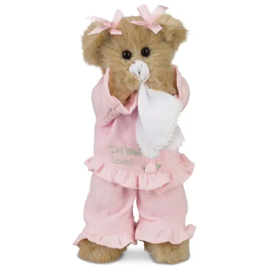Bearington Sicky Vicky Get Well Soon Stuffed Animal Teddy Bear 10", For Ages 3-14 Pink {1}