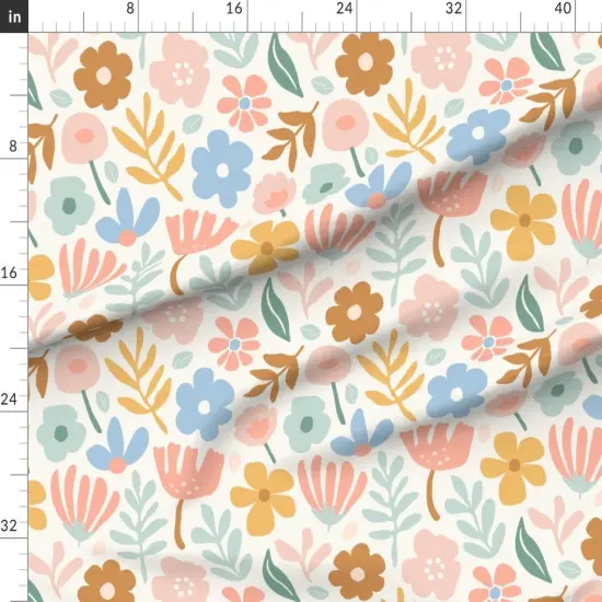 Various Fabrics by the Yard or Fat Quarter Baby Kids Whimsical Minimalist Bold Floral Abstract Scandi Scandinavian Boho Nursery Playroom Playful Botanical Large Scale Modern Contemporary Custom Printed Fabric by Spoonflower {1}