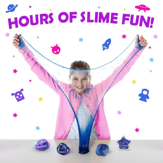 22-Piece Mini Galaxy Slime Kit with Glitter and Glow in The Dark Powder {5}