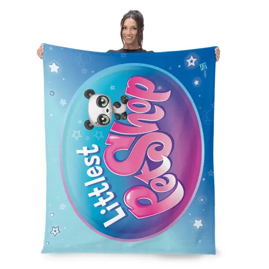 Hasbro Littlest Pet Shop Silk Touch Sherpa Throw Blanket Panda {2}