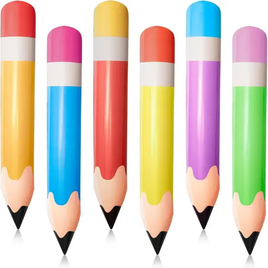 6 Pcs 27.6 Inch Pencil Balloons Multicolor {1}