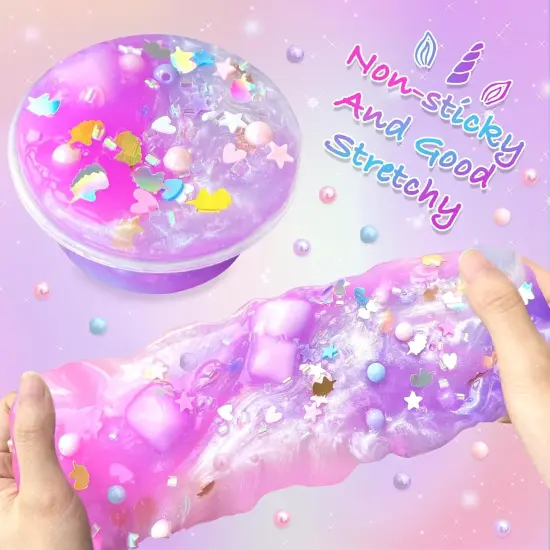 Unicorn Slime Kit with Glitter Add Ins {3}