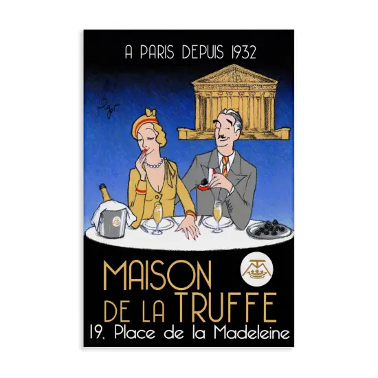 Stupell Industries Vintage Truffles & Champagne Canvas By Jean-Pierre Got {1}