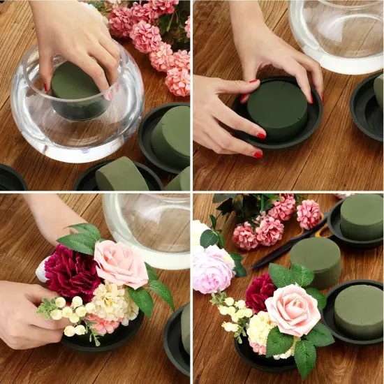12 Pieces Round Floral Foam Wet Green Flower Foam {2}