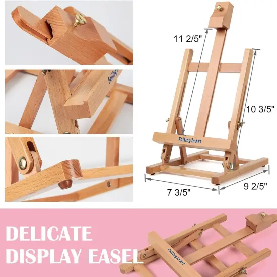 Portable Wooden Art Easel Painting Kits for Kids {3}