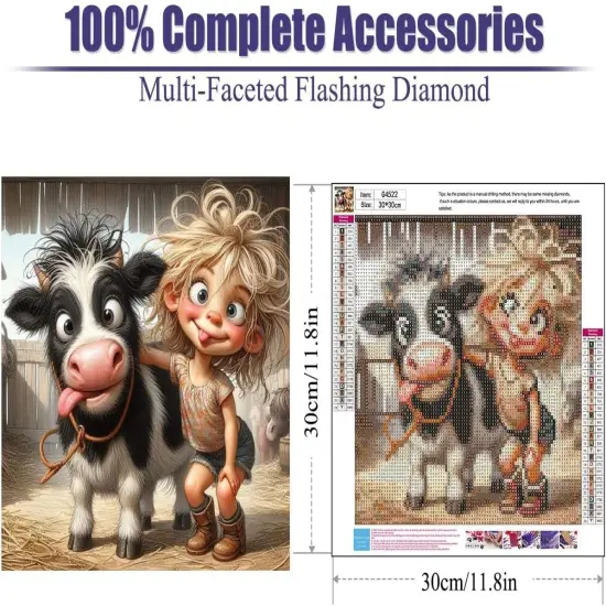 5D Cow Diamond Art Kits for Adults,(30 * 30cm) {2}