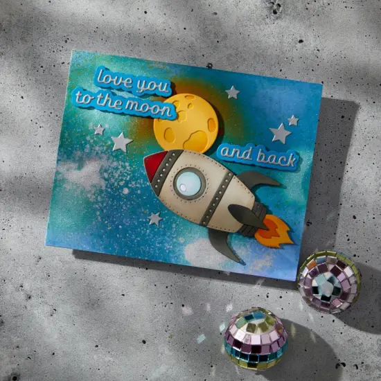 Spellbindes Etched Dies By Simon Hurley-To The Moon, Simon's Space Adventure {5}