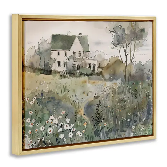 Stupell Industries Abstract English Cottage View Floating Frame By Annabelle Hall {3}