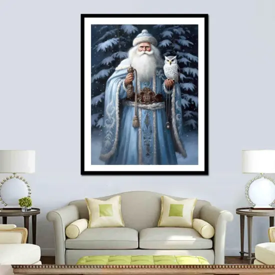 Santa Claus with Eagle Diamond Dots Arts Crafts Diamond Painting Kit {2}