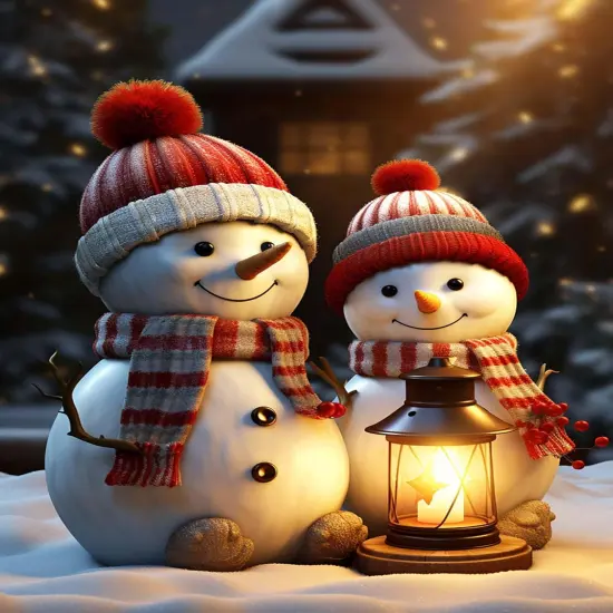 5D Diamond Art Kits for Adults Christmas - DIY Diamond Painting Snowman (12x16 inch) {1}