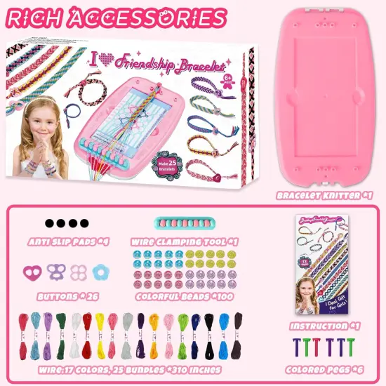 Friendship Bracelet Making Kit DIY Jewelry Making Kit for Kids {2}