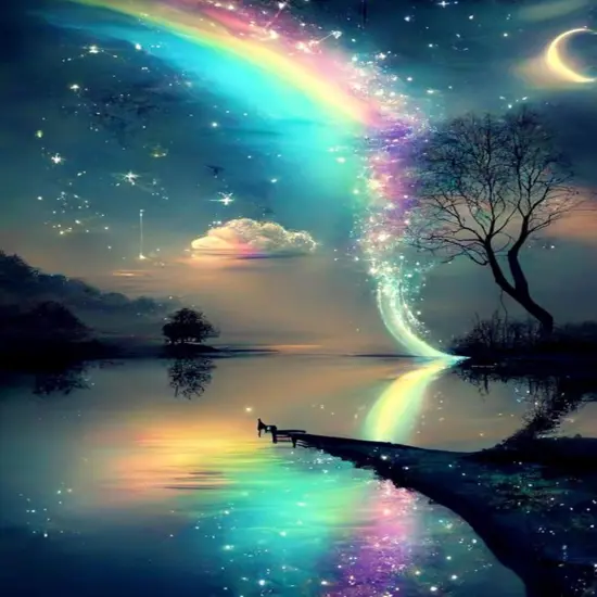 Moon Tree Diamond Art Kits for Adults,12x16inch {1}