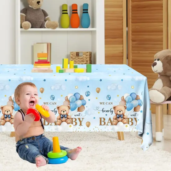 Bear Baby Shower Tablecloth {3}