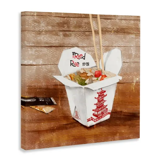 Stupell Industries Fried Rice Takeout Box Canvas By Juliet Rose Philips {3}