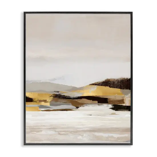 Stupell Industries Muted Landscape with Yellow Accent Framed Giclee By Amber Sterling {1}