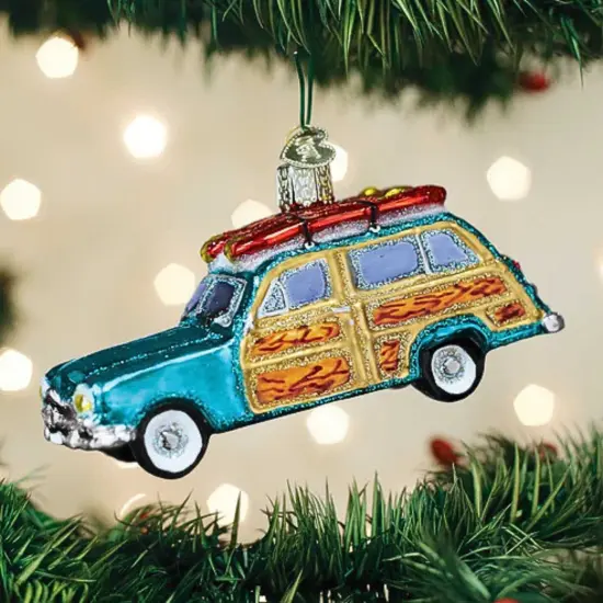 Old World Christmas 2.5 Inch Surf's Up Wagon Tree Ornament , Woody Ornament Blue {5}