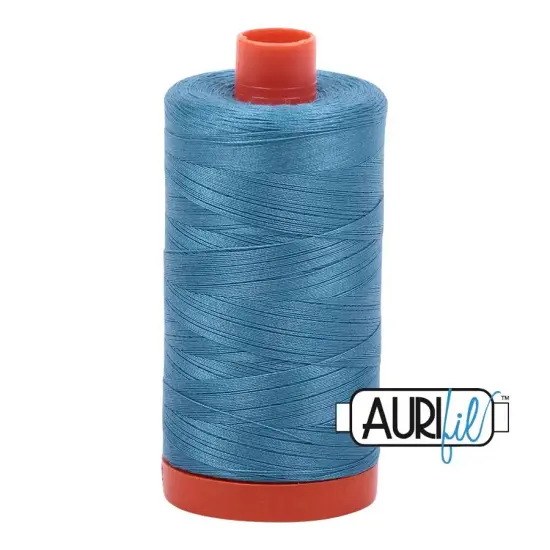 2815 Teal Aurifil Cotton 50wt Large Spool {1}