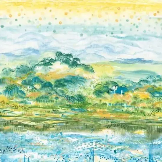 Multi Color Sunshine Blue Skies 44"/45" Per Yard {1}