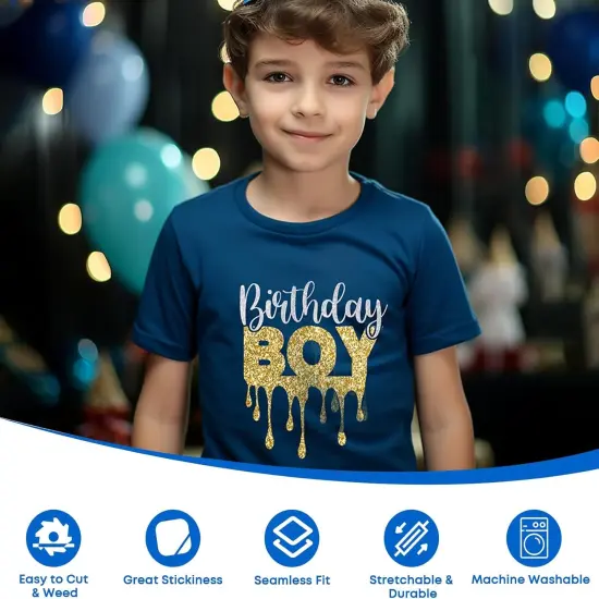 Black Glitter HTV Glitter Heat Transfer Vinyl 12inx5ft {3}