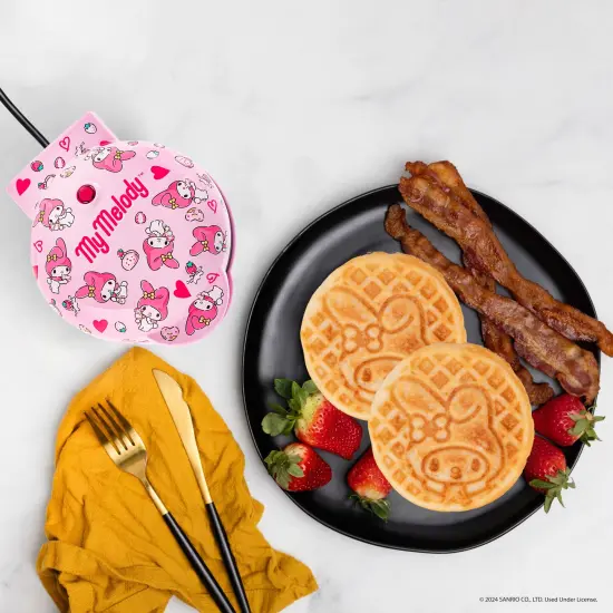 Uncanny Brands Hello Kitty My Melody Mini Waffle Maker {1}