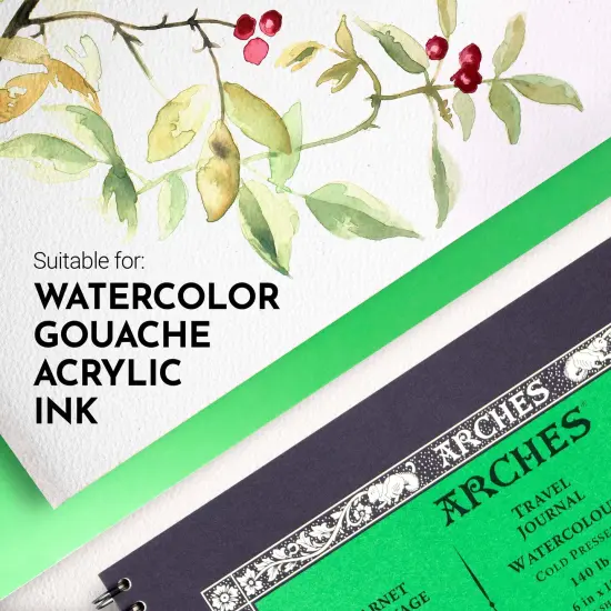 Arches Aquarelle Watercolor Art Journal 10"X6"- 140lb, 15 Sheets {4}