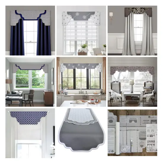 Arched Cornice-Valance Kit - Use any Fabric to Make Professional Valances Without a Sewing Machine {5}