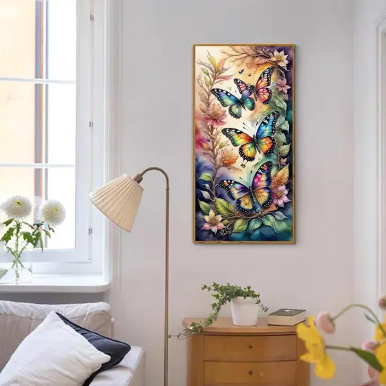 Butterfly Diamond Painting Kit for Adults - Full Drill Gem Art Crafts for Home Wall Decor, DIY 5D Perfect for Relaxation 12x20inch {2}
