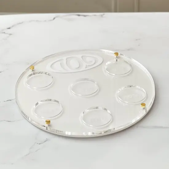 Lucite Corrugated Seder Plate {3}