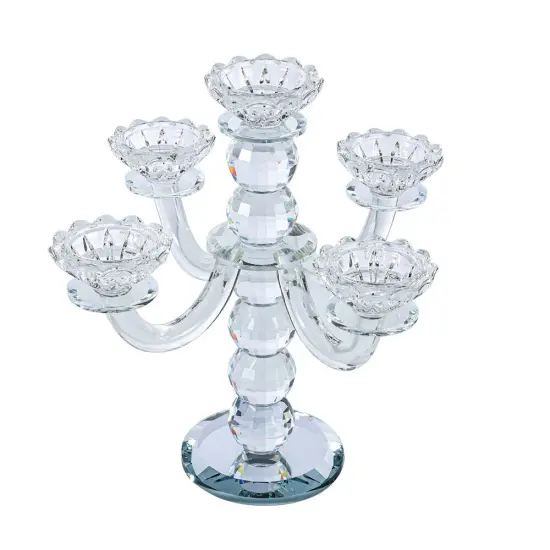 Round Crystal Candelabra 5 Arms {3}