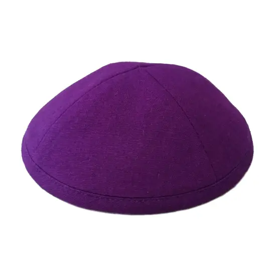 Kippah Purple Deluxe Linen {1}