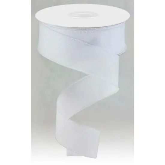 1.5" Shimmer Glitter Ribbon: White (10 Yards) {1}