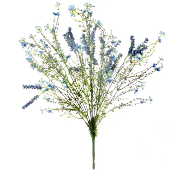 18" Baby's Breath & Lavender Filler Bush: Blue {1}
