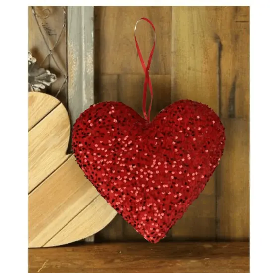 11" Sequin Ornament Heart {2}
